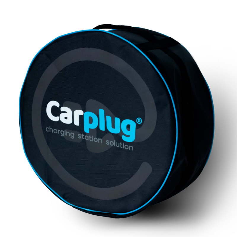 CARPLUG Câble de recharge Noir - Type 2 - Type 2 - 7m - 22kW (3 phases 32A)  - T2 T2 + Housse