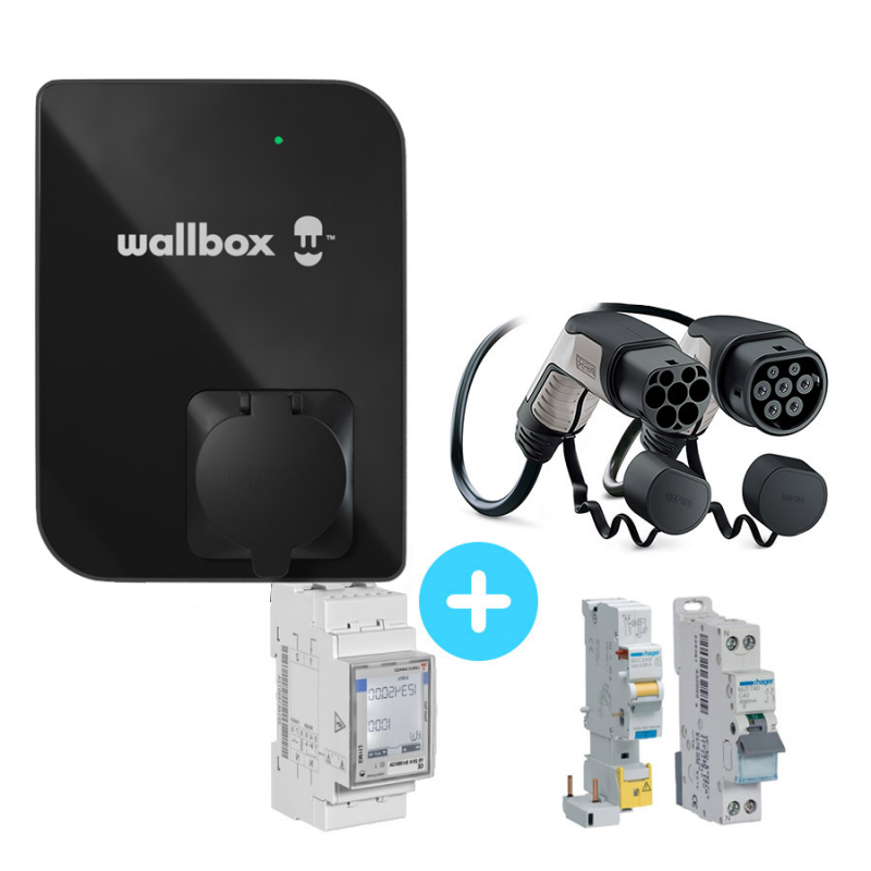 WALLBOX Charging station Copper SB - 1.4 to 22kW - Bluetooth - WiFi - RFID  - Carplug